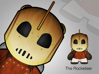 The Rocketeer concept figurine helmet munny rocketeer