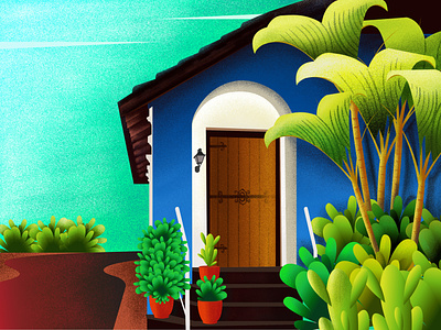 Goa_Fontainhas color design digital painting digitalart drawing goa graphic design home illustration light nature vector