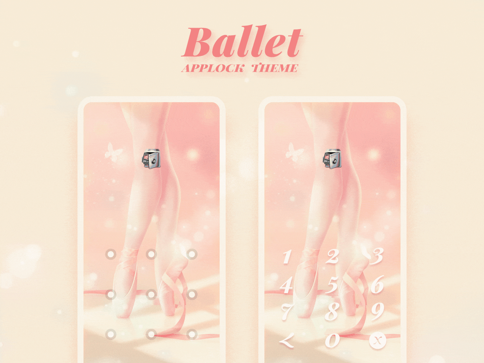 AppLock Live Theme - Ballet illustration lock screen mobile motion wallpaper