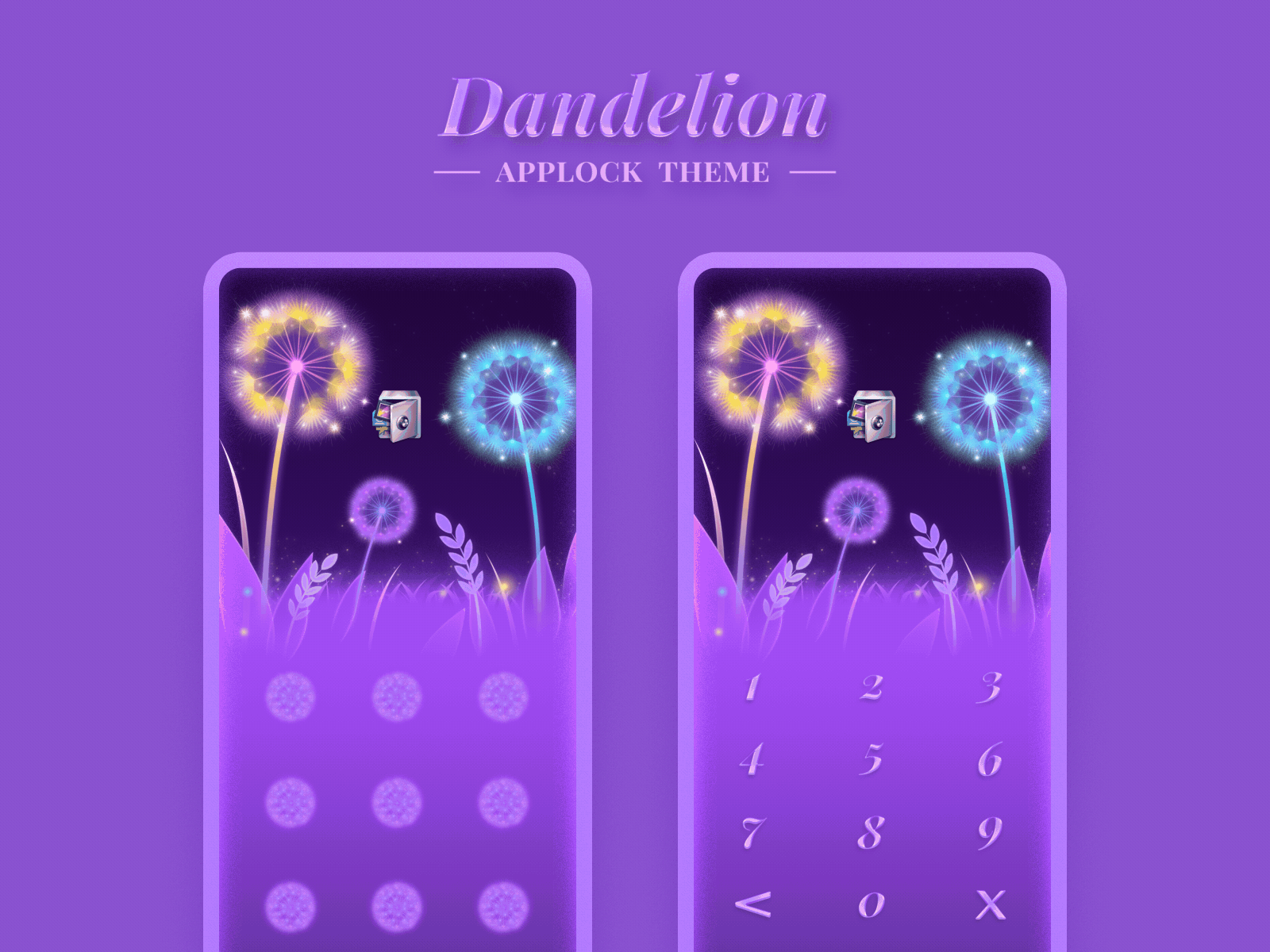 AppLock Live Theme - Dandelion ae dandelion illustration mobile wallpaper