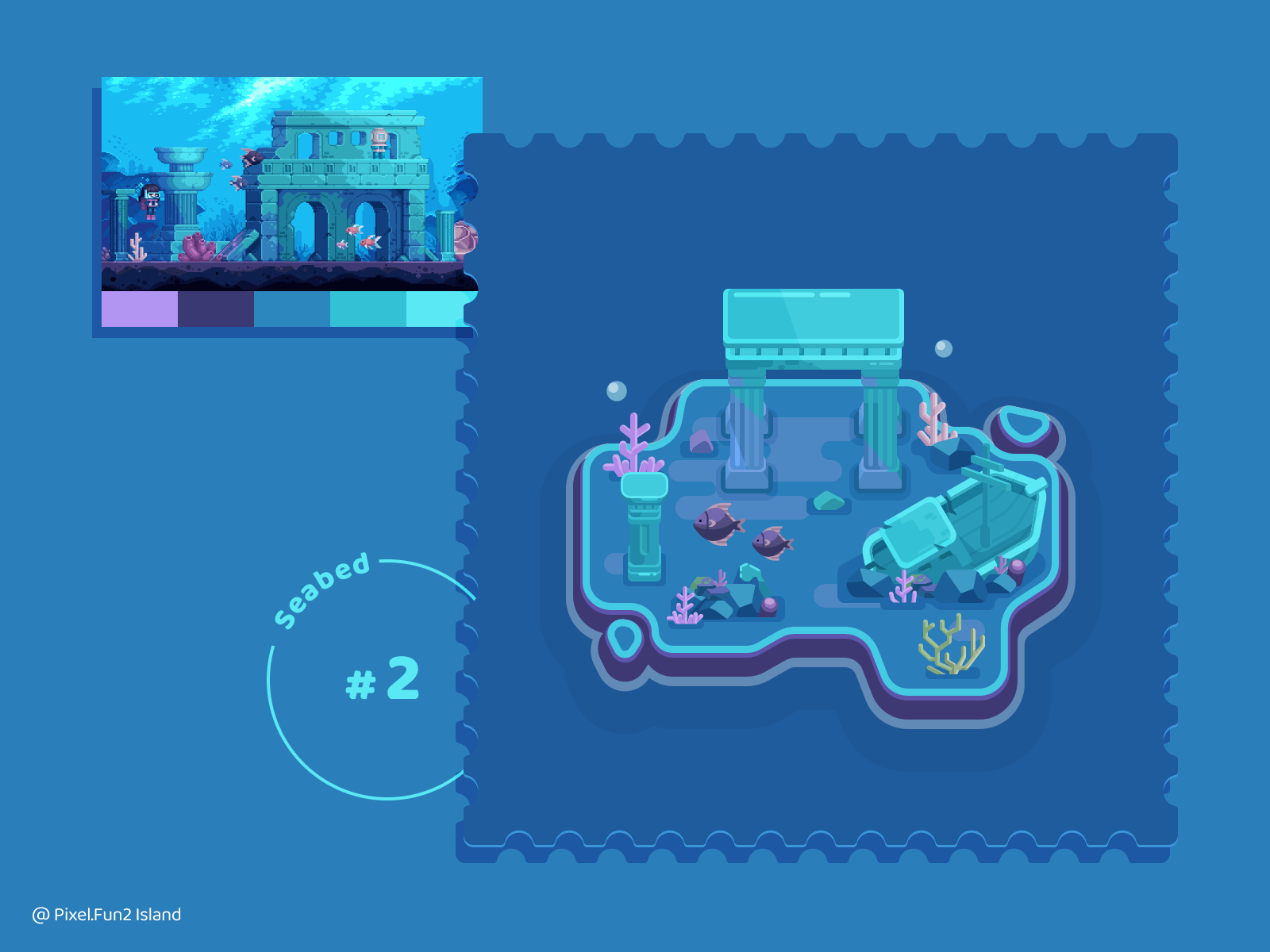 Pixel.Fun2 island02 game illustration motion graphics sketch