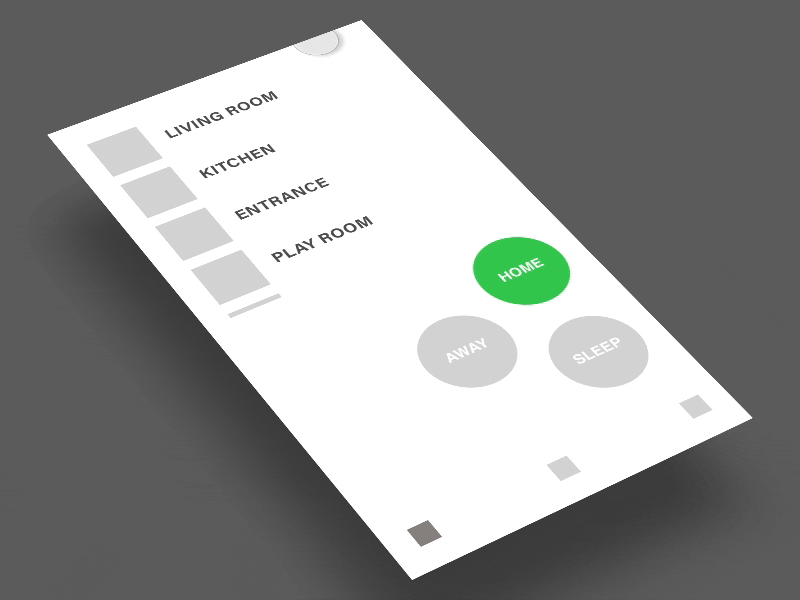 Smarthome navigation in room & devices animation navigation smarhome transition