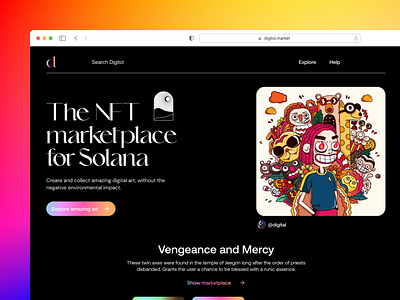 NFT Marketplace design illustration nft nftcollection nftcommunity nfts typography ui web3 web3coin