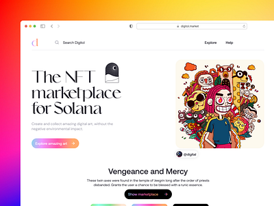 NFT Marketplace Design - Light mode