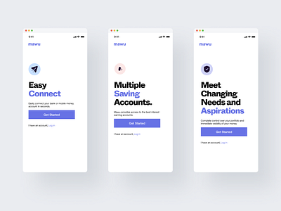 MAWU Fintech Mobile App Onboarding Design V1 brandidentity branding design mawu onboarding product design typography ui ux