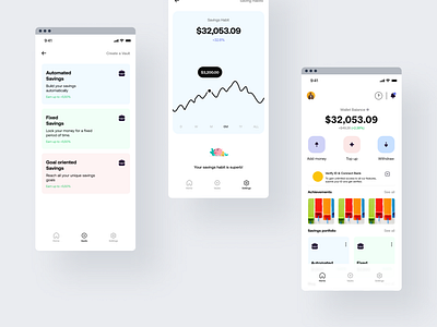 MAWU Fintech Mobile App Design Screens