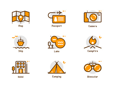 Travel And Camp Icons