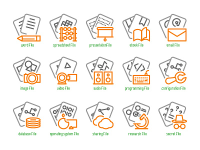 File Type Icons Set document extention file file type icon