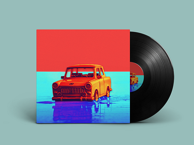 Album Art album album art album cover car color design digital old car record simple vintage vintage design vynil