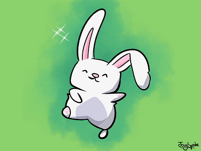 Bunny bunny cartoon childrens book color cute digital green illustration simple soft sparkle white