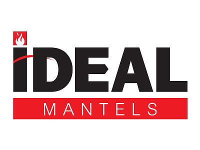 Ideal Mantels branding construction design ideal logo mantels