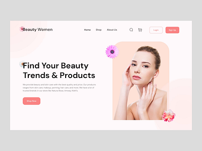 Beauty - Product Hero Landing Page beauty cosmetic landing page product skincare ui design website