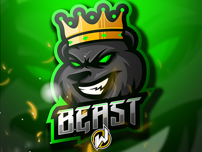 BEAST animation design esport logo gamer gaming icon illustration illustrator logo logo esport vector