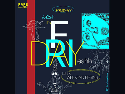 Friday Poster friday graphic design instagram poster socialmedia typography weekday weekend