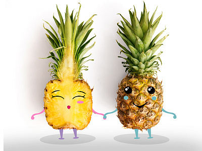Doodle Character-Pineapple Couple