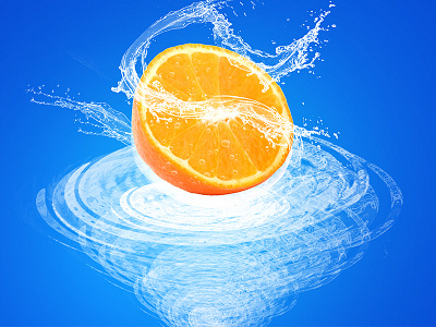 Water Glow Effect fruits gloweffect orange splash water whirpool