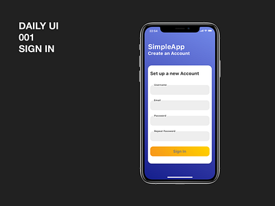 DailyUI #001 Sign In daily 100 challenge dailyui sign in