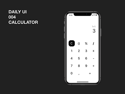 DailyUI Challenge #004 - Calculator calculator daily 100 challenge dailyui