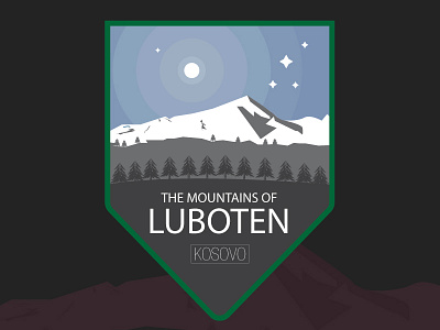 Outdoor Badge badge beatiful kosovo luboten mountains nature outdoor