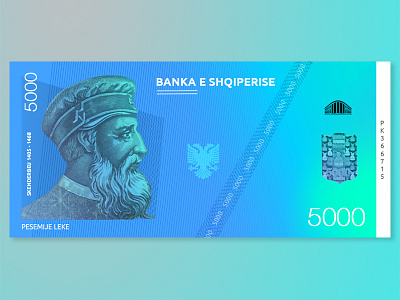 5000 Albanian Lek albania graphic design lek money photoshop valute