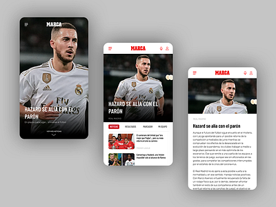 MARCA Minimal Concept app design article concept design football football app iu minimal news red sports