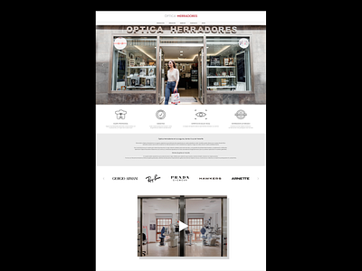 Optical Store Concept brand concept design glasses grey grid icon optical photography red shop sunglasses tipography ui uiux ux white