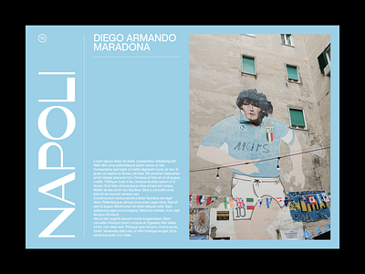 Napoli / Layout Exploration blue composition concept design editorial football layout maradona naples photography typography ui uiux web