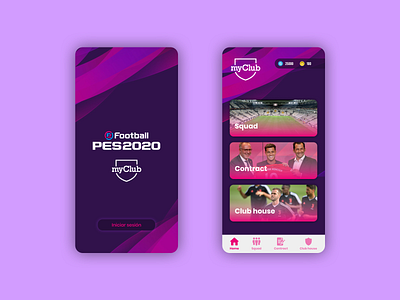 PES 2020 myClub Concept APP app app design football football app myclub pes ui ui design uiux