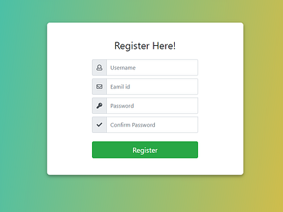 Clean Registration Form clean ui form krupesh register registration