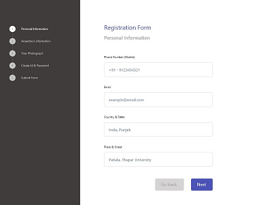 Clean Registration Form v2 bootstrap css form html