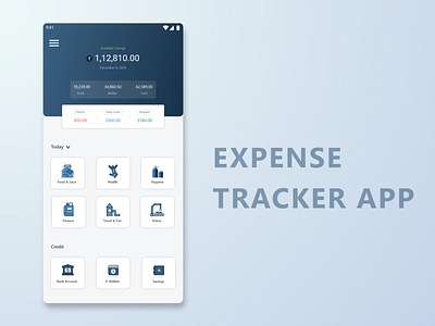 Expense Tracker App Design app concept