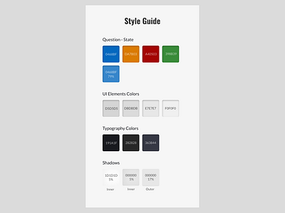 Style Guide for Online Test UI