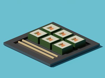 Sushi 3d Illustration blender3d illustration