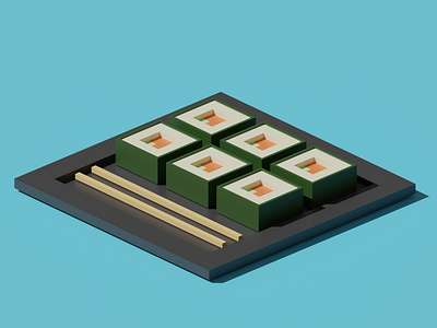 Sushi 3d Illustration