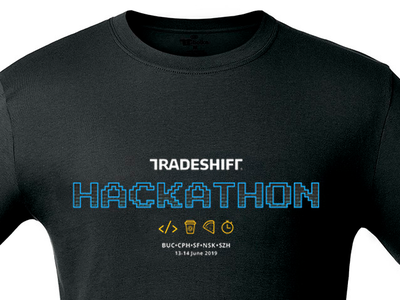 T-shirt design design hackathon tradeshift tshirt typography