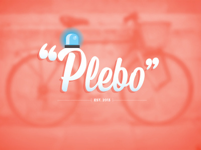 Plebo Identity bike branding flat police salmon