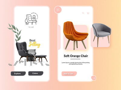 Furniture Mobile UI Concept by Muneeb Sandhu ⚔️ on Dribbble