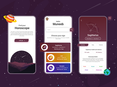 Horoscope UI Concept