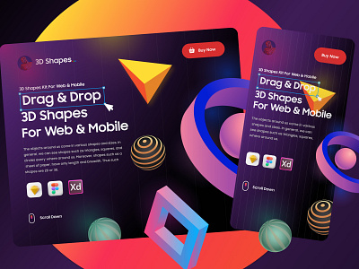 3D Shapes Website Design 3d 3d art 3dshapes art banner branding concept design dubaidesigner figma illustration mobile ui product product design typography uiux uiuxdesign vector website website design