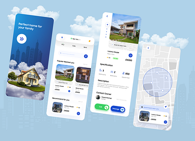 Real Estate App UI app art branding concept design illustration internationaldesigner mobile ui mobileapp mobileappdesign mobileapplication product design typography ui uiux uiux design uiuxdesign uiuxdesigner ux