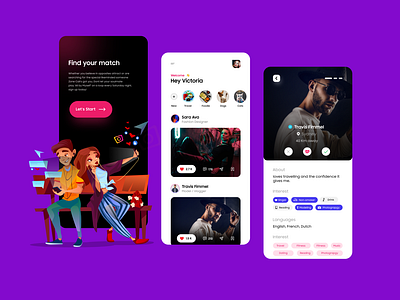 Social Dating Mobile UI Concept