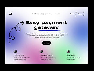 Payment Transfer Landing Page