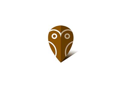 Owl pin Rebound design graphic icon location logo owl pin smart