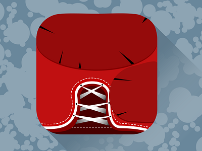 Boxing Glove App icon flat raw boxing flat glove icon raw