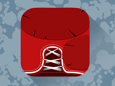 Boxing Glove App icon flat raw