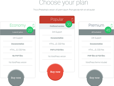 Prices update colors columns flat prices