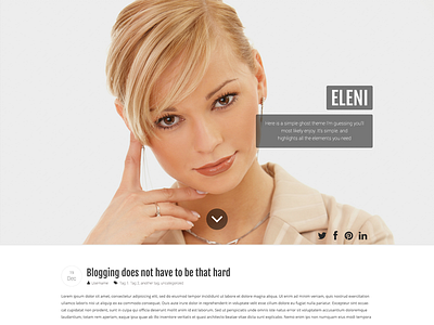 Eleni Dribble blog ghost main template