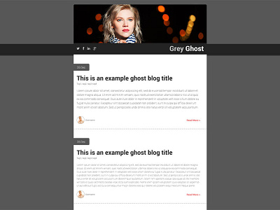 Grey Ghost blog ghost grey main simple template