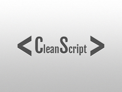 Clean script logo (dark) author clean code dark logo script simple themeforest