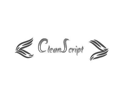 Clean script logo v.3 author clean code dark logo script simple themeforest